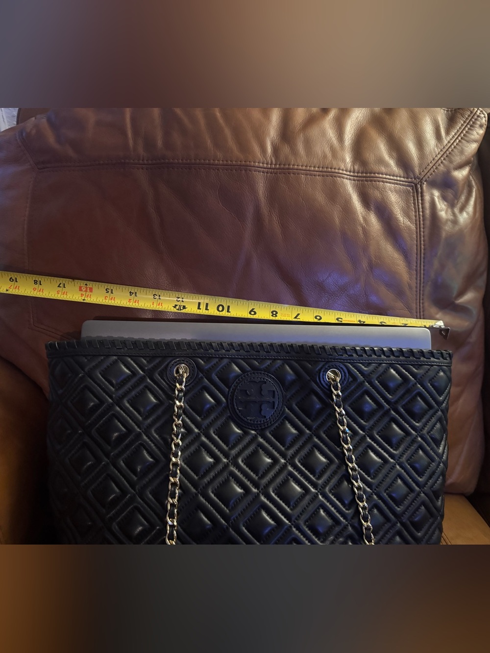 Tory Burch Black Tote(Marion tote) - Picture 14 of 14
